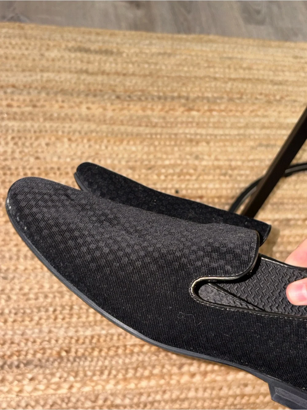 Giorgio Brutini Black Suede Slip-On Dress Loafers